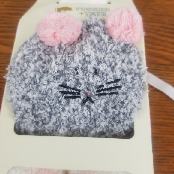 Tucker Tate Crew Socks Kitten Cozy M/L 2 Pair - Picture 2 of 8